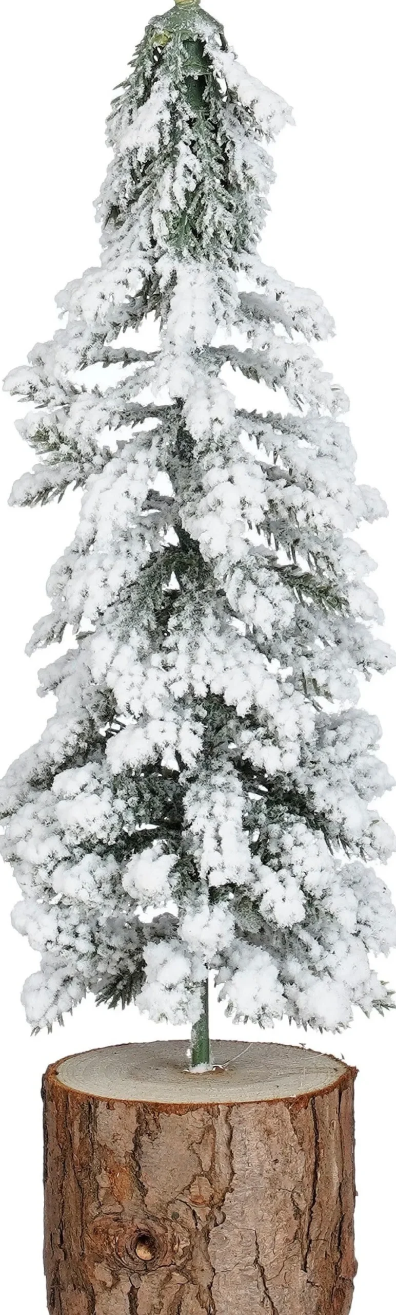 Mica Decorations mini kunstkerstboom besneeuwd op stam D 8 H 30 cm