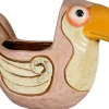 Mica Decorations muur bloempot Pico pelikaan roze 20,5 x 7 x 16 cm