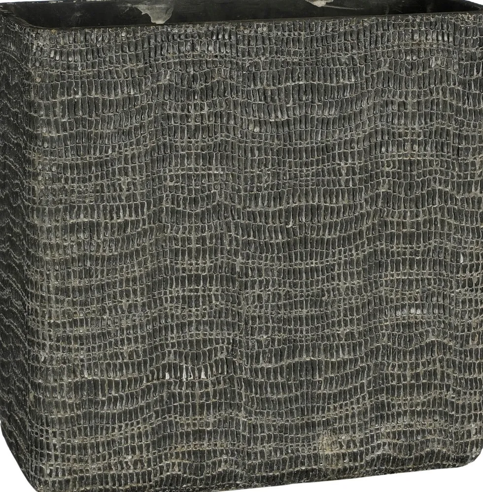 Mica Decorations plantenbak Siri grijs 28 x 14 x 28 cm