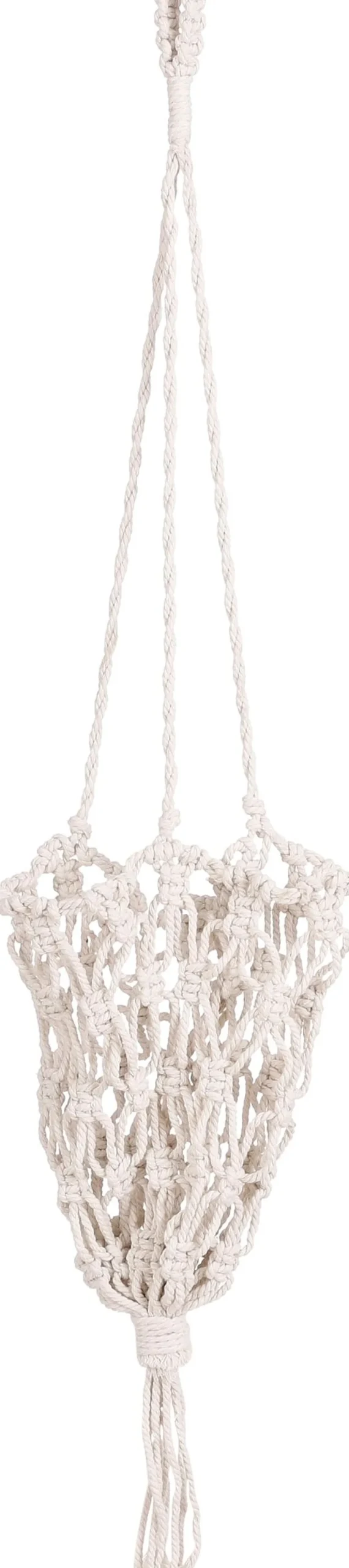 Mica Decorations plantenhanger wit D 17 H 75 cm