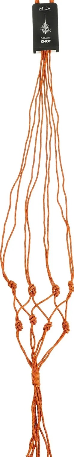 Mica Decorations plantenhanger macramé Knot perzik D 15 H 140 cm
