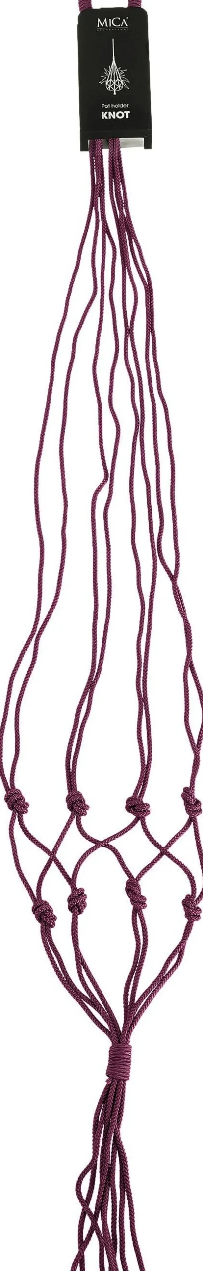 Mica Decorations plantenhanger macramé Knot paars D 15 H 140 cm