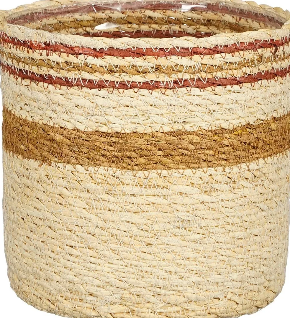 Mica Decorations plantenmand Jameson geel D 16 H 16 cm