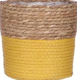 Mica Decorations plantenmand Rachel geel D 18 H 18 cm