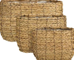 Mica Decorations plantenmand Dano bruin 32 x 20 x 23 cm