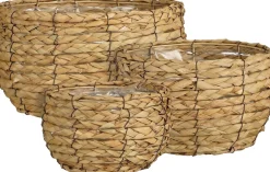 Mica Decorations plantenmand Dano bruin D 31 H 17 cm