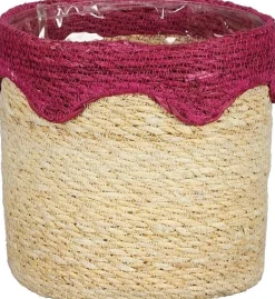 Mica Decorations plantenmand Ella roze D 16 H 16 cm