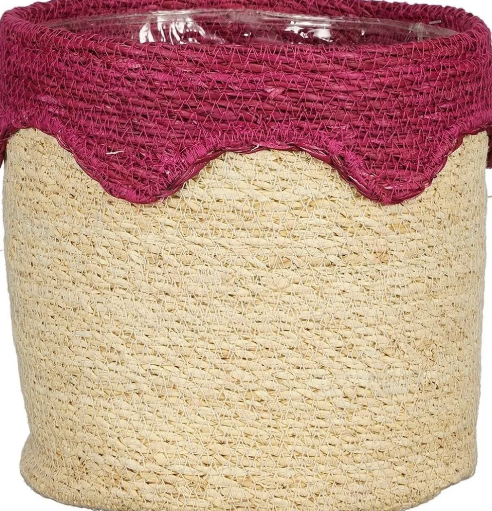 Mica Decorations plantenmand Ella roze D 20 H 20 cm