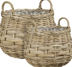 Mica Decorations plantenmand Marcia naturel D 44 H 40 cm