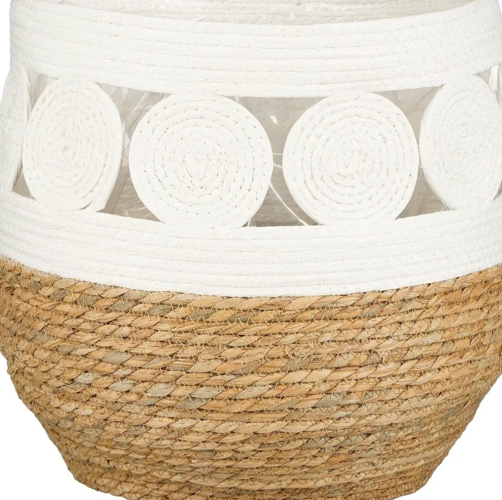 Mica Decorations plantenmand Borno wit D 38 H 38 cm