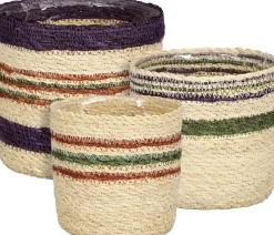 Mica Decorations plantenmand Jameson paars D 12 H 12 cm