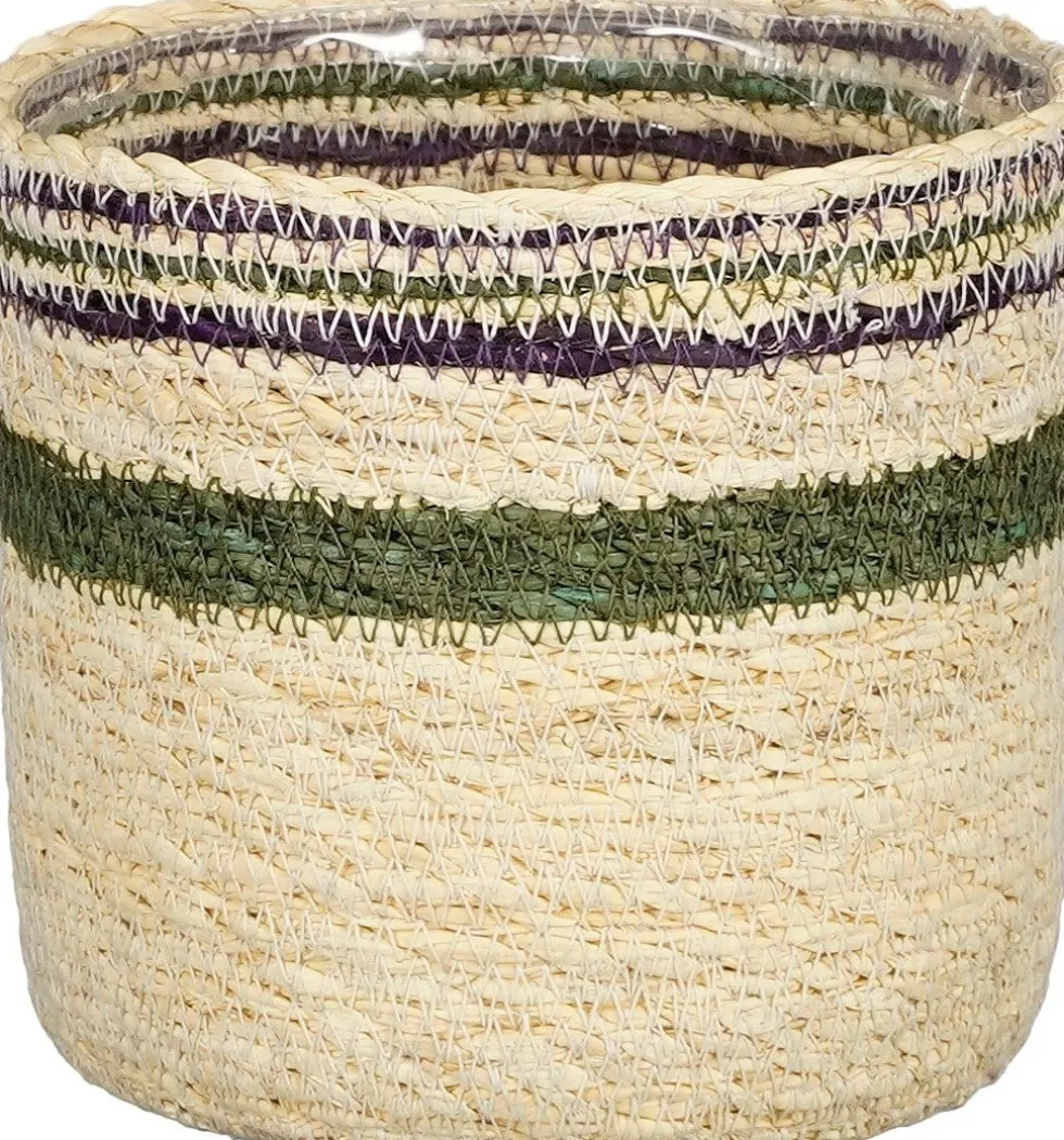 Mica Decorations plantenmand Jameson paars D 14 H 14 cm