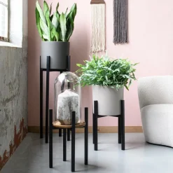 Mica Decorations plantenstandaard Ascot XL zwart 37,5 x 37,5 x 95 cm