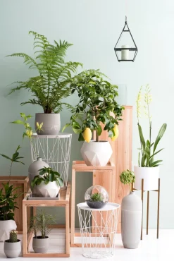 Mica Decorations plantenstandaard Ascot roest 24 x 24 x 25 cm