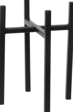 Mica Decorations plantenstandaard Ascot zwart 16,5 x 16,5 x 25 cm