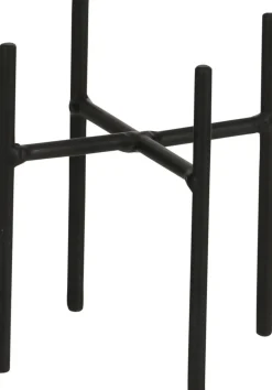 Mica Decorations plantenstandaard Ascot zwart 8,5 x 8,5 x 9,5 cm