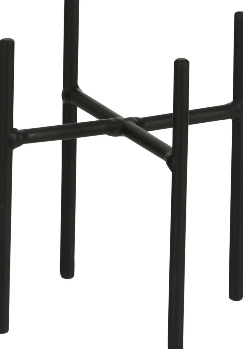 Mica Decorations plantenstandaard Ascot zwart 8,5 x 8,5 x 9,5 cm
