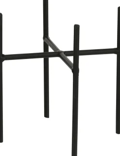 Mica Decorations plantenstandaard Ascot zwart 13,5 x 13,5 x 14 cm