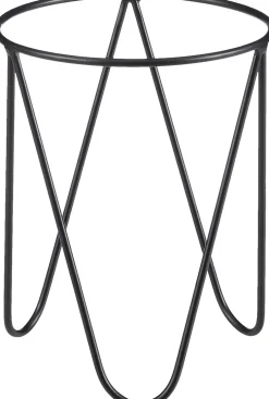 Mica Decorations plantenstandaard zwart D 17 H 21,5 cm