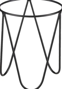 Mica Decorations plantenstandaard zwart D 13 H 15,5 cm