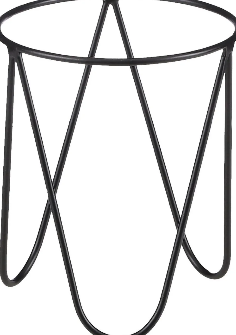 Mica Decorations plantenstandaard zwart D 13 H 15,5 cm