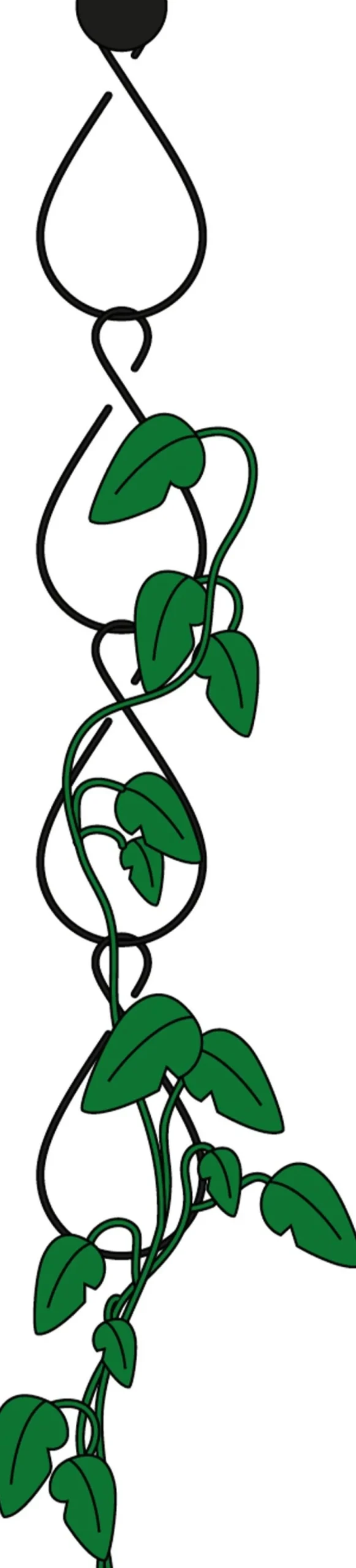 Mica Decorations plantensteun druppel zwart D 15 H 30 cm