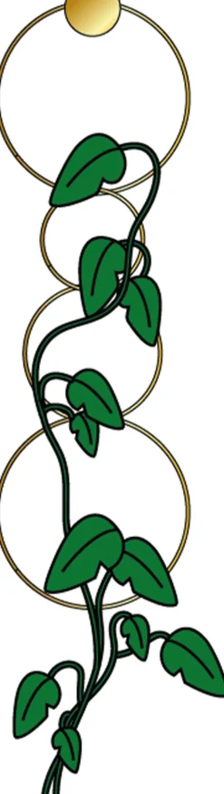 Mica Decorations plantensteun cirkel goud D 28 cm