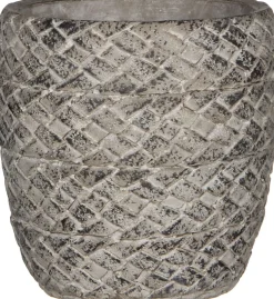 Mica Decorations pot Alma rond D 13 H 13 cm lichtgrijs