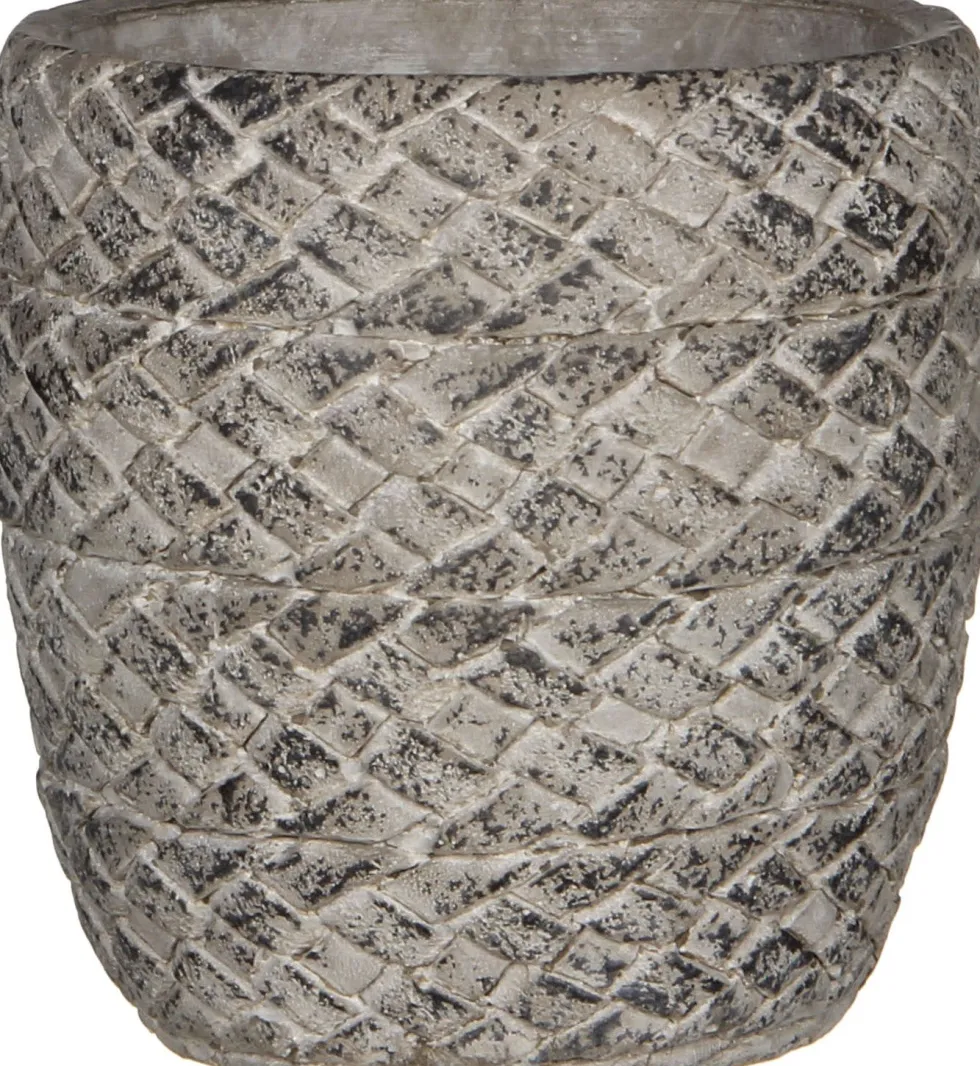 Mica Decorations pot Alma rond D 13 H 13 cm lichtgrijs