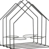 Mica Decorations pothouder huis zwart 34 x 29 x 40 cm