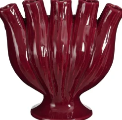 Mica Decorations tulpenvaas Serra rood 28 x 13,5 x 26 cm