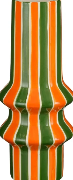 Mica Decorations vaas Bossa groen / oranje D 9,5 H 23,5 cm