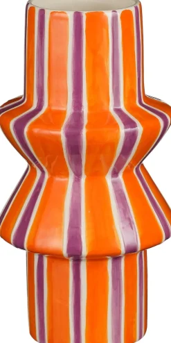 Mica Decorations vaas Bossa oranje / paars D 10 H 19,5 cm
