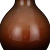 Mica Decorations vaas Civita bruin D 37 H 46 cm