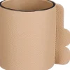 Mica Decorations vaas Danu beige 13 x 9,5 x 10 cm