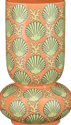 Mica Decorations vaas Elea oranje D 18 H 30 cm