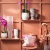 Mica Decorations vaas Fallon roze D 19 H 70 cm