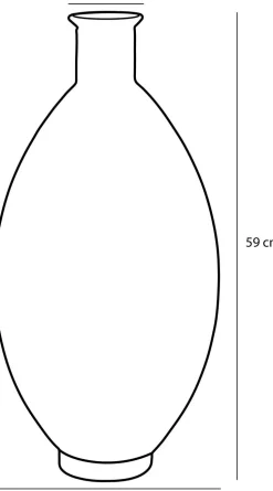 Mica Decorations vaas Firenza bruin D 29 H 59 cm