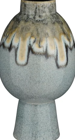 Mica Decorations vaas Helma grijs D 21,5 H 38 cm
