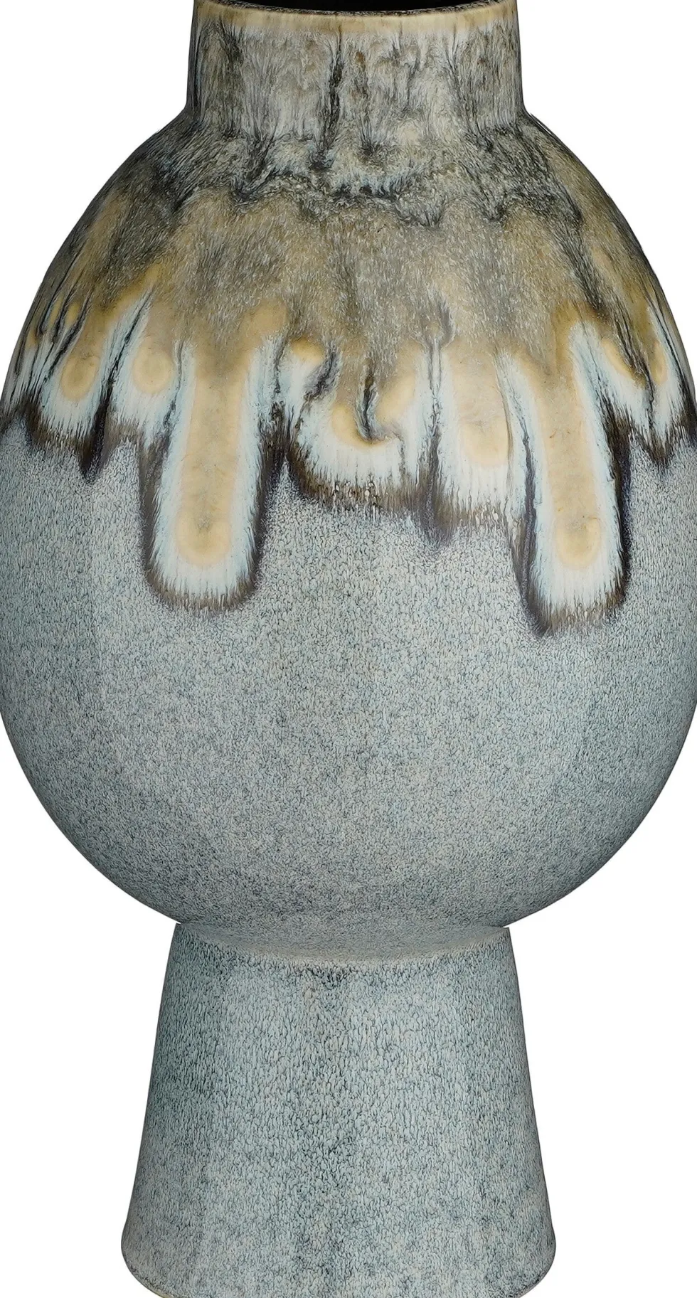 Mica Decorations vaas Helma grijs D 21,5 H 38 cm
