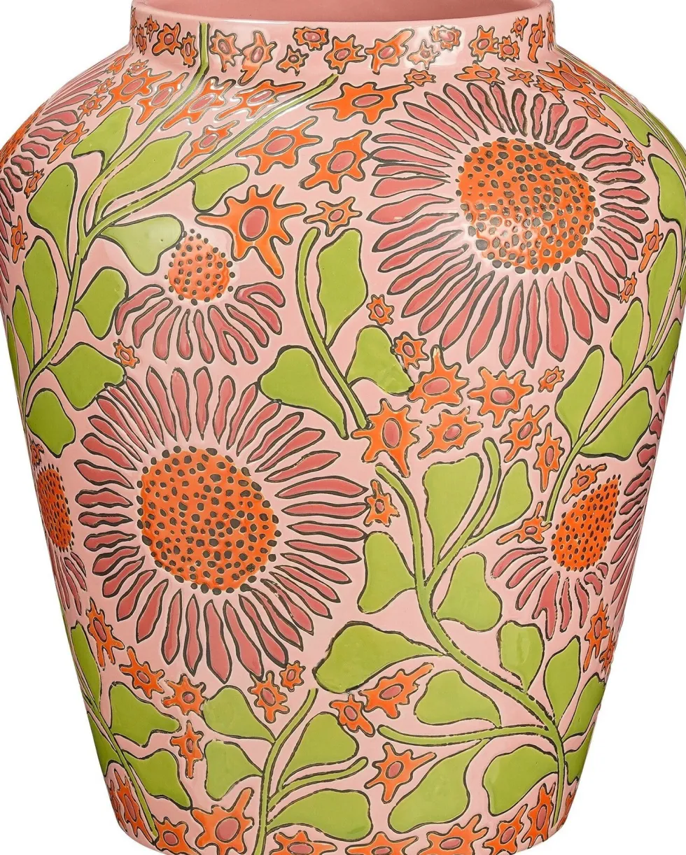 Mica Decorations vaas Isabelle roze D 32 H 38 cm