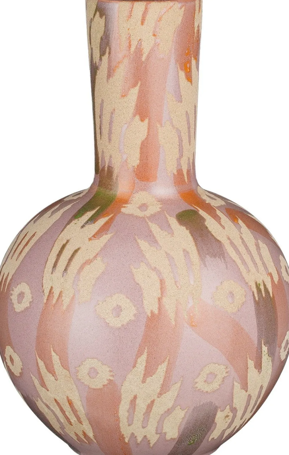 Mica Decorations vaas Javi paars / beige D 52 H 34 cm