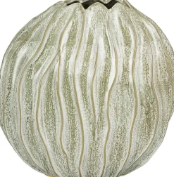 Mica Decorations vaas Jovi groen / beige 35 x 17 x 35 cm