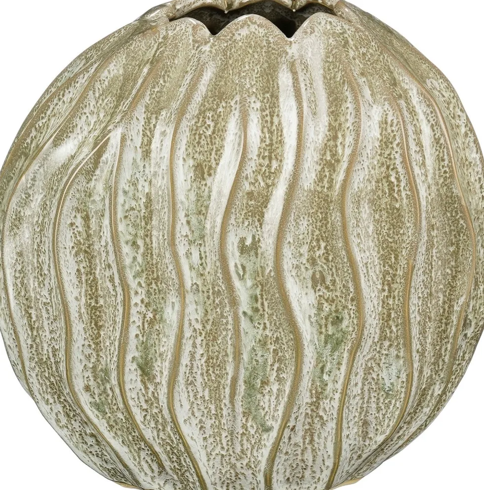 Mica Decorations vaas Jovi groen / beige 27,5 x 15,5 x 27 cm