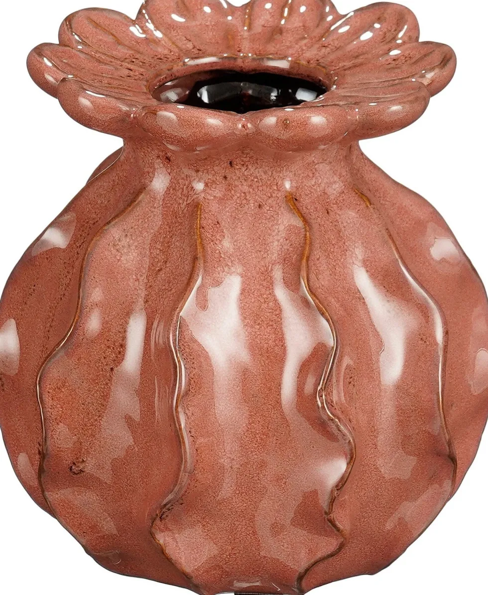Mica Decorations vaas Marly bruin D 12,5 H 14 cm