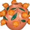 Mica Decorations vaas Melika oranje D 22,5 H 17,5 cm