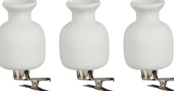 Mica Decorations vaas op clip wit D 4 H 6 cm 3 stuks