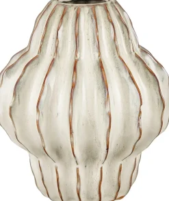 Mica Decorations vaas op voet Altea wit D 24,5 H 28 cm