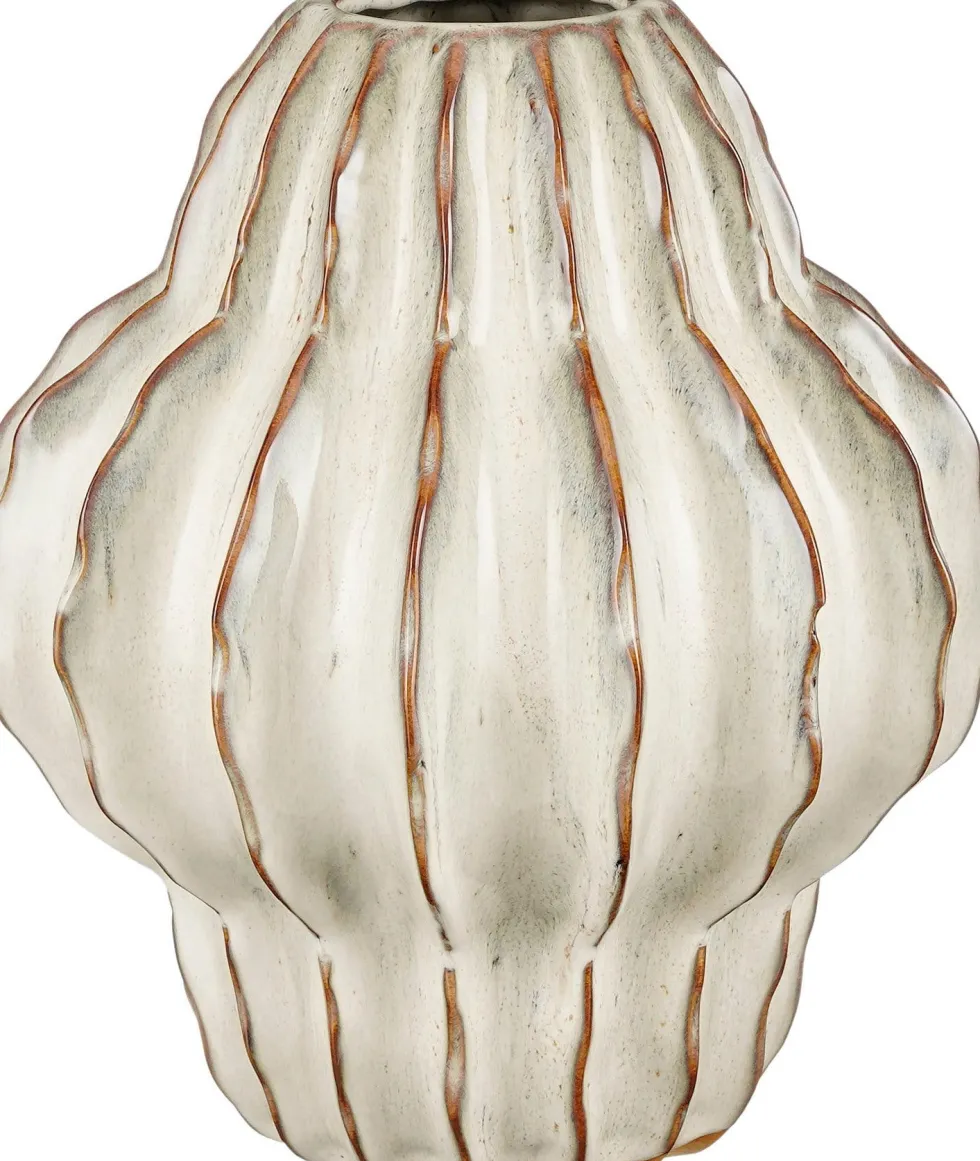 Mica Decorations vaas op voet Altea wit D 24,5 H 28 cm