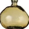 Mica Decorations vaas Organic geel D 26 H 33 cm